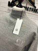 CP company Turtle Neck Swearshirt in melange Japanese fleece - Grey - Image 6