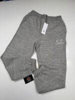 CP COMPANY 139A MELANGE JAPANESE  FLEECE JOGGING PANTS IN GREYSTONE