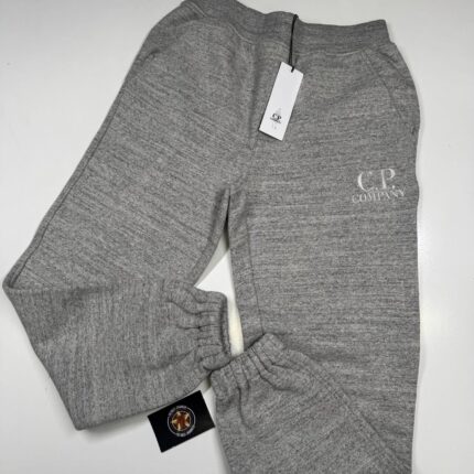 CP COMPANY 139A MELANGE JAPANESE  FLEECE JOGGING PANTS IN GREYSTONE