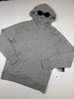 CP Company Diagonal Raised Fleece goggle Hood Sweatshirt- GREYSTONE