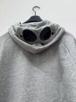 CP Company Diagonal Raised Fleece goggle Hood Sweatshirt- GREYSTONE - Image 7