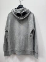 CP Company Diagonal Raised Fleece goggle Hood Sweatshirt- GREYSTONE - Image 6