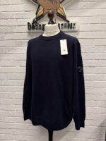 CP COMPANY 047A LAMBSWOOL LENS KNIT SWEATSHIRT IN NAVY - XXXL / P2P 27” - Image 5