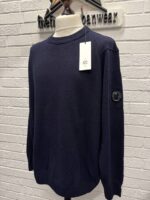 CP COMPANY 047A LAMBSWOOL LENS KNIT SWEATSHIRT IN NAVY - XXXL / P2P 27” - Image 7