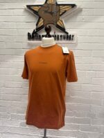 CP COMPANY 164A  30/1 Jersey T-shirt in Pumpkin Orange - Image 3