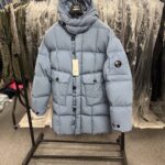 CP Company 203A Flatt Nylon Long down hooded jacket -     Large / p2p 24.5”