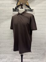 C.P COMPANY STRETCH PIQUET POLO SHIRT IN BROWN