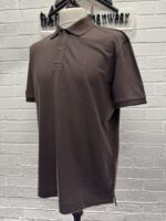 C.P COMPANY STRETCH PIQUET POLO SHIRT IN BROWN - Image 5