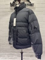 CP COMPANY NYCRA-R DOWN JACKET IN SMOKE GREY - Image 7