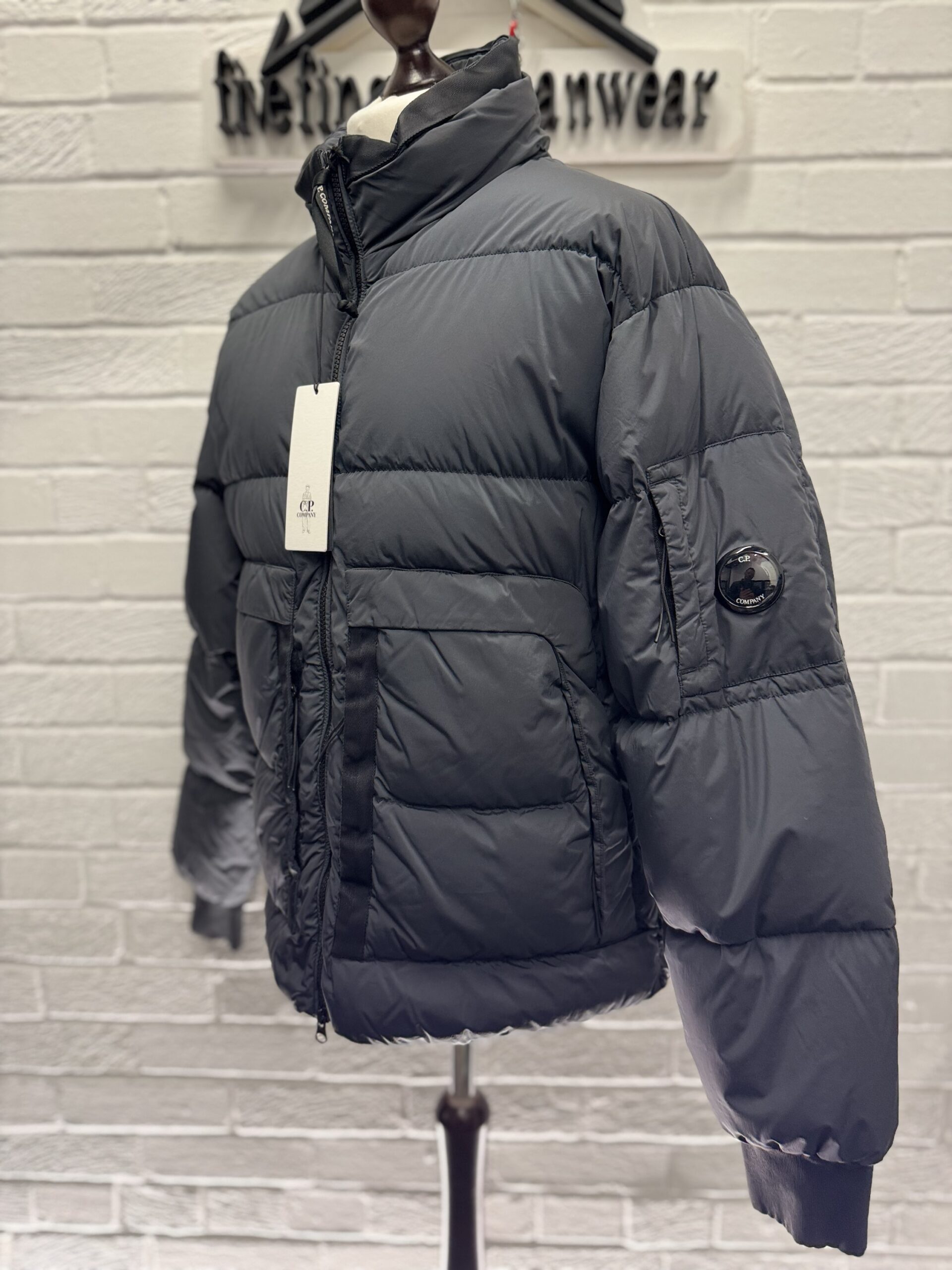 img_8693-2 CP COMPANY NYCRA-R DOWN JACKET IN SMOKE GREY - Image 7