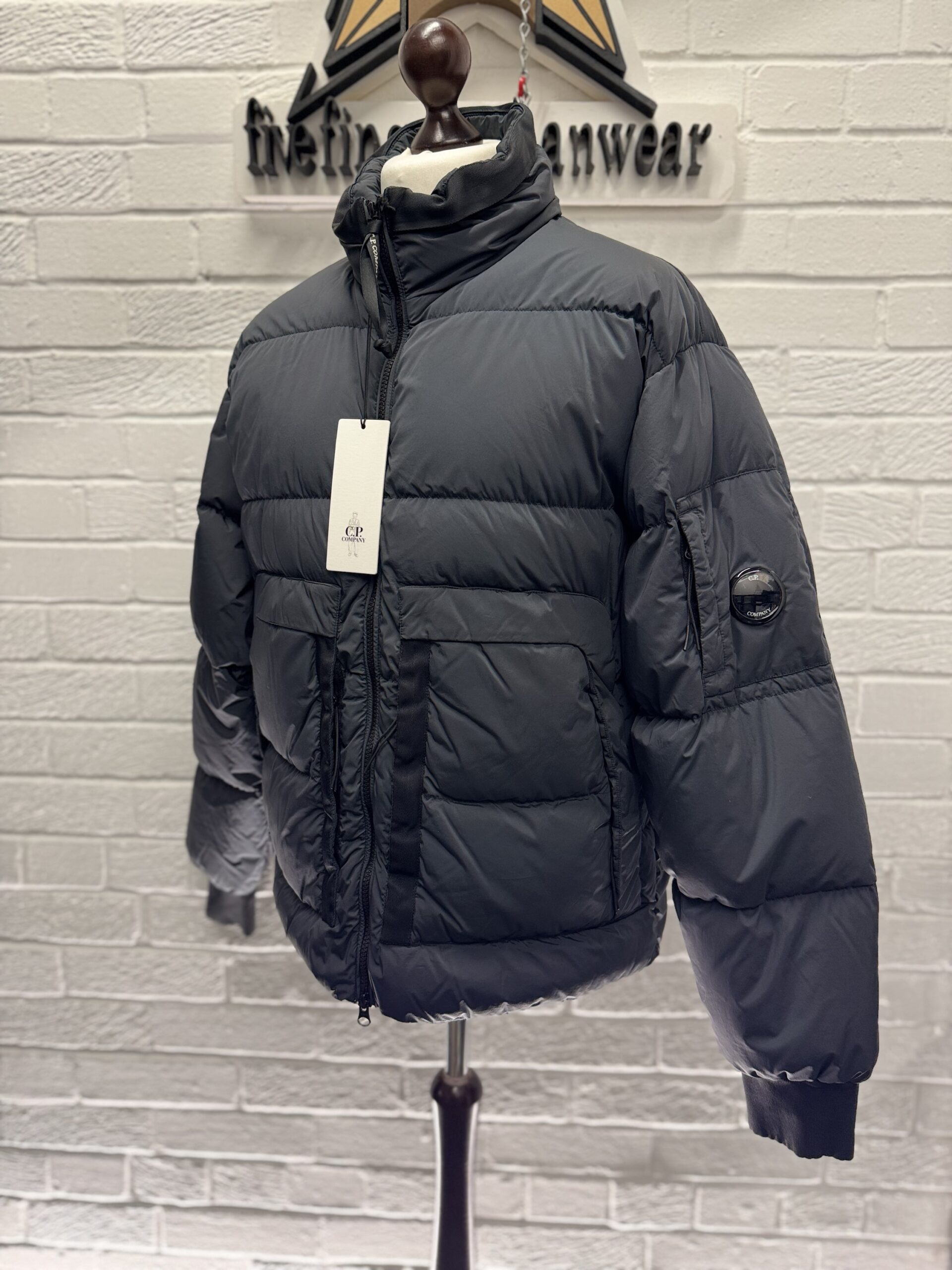 img_8695-2 CP COMPANY NYCRA-R DOWN JACKET IN SMOKE GREY - Image 9