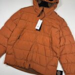 CP COMPANY 079A Chrome R Down Goggle Jacket in Bombay Brow Orange