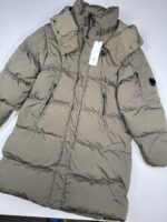 CP COMPANY 202A LENS BUTTON NYCRA-R LONG JACKET IN WALNUT BROWN - Image 3