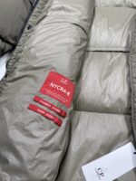 CP COMPANY 202A LENS BUTTON NYCRA-R LONG JACKET IN WALNUT BROWN - Image 4