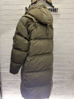 CP COMPANY 202A LENS BUTTON NYCRA-R LONG JACKET IN WALNUT BROWN - Image 9