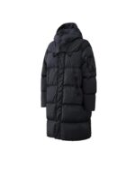 CP COMPANY 202A LENS BUTTON NYCRA-R LONG JACKET IN BLACK SAND  - Large / 25” P2P - Image 13