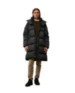 CP COMPANY 202A LENS BUTTON NYCRA-R LONG JACKET IN BLACK SAND - Image 9