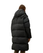CP COMPANY 202A LENS BUTTON NYCRA-R LONG JACKET IN BLACK SAND - Image 8