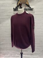 C.P. Company 047A Knitwear lambswool GRS pull over in Bordeaux 790 - XL / p2p 24” - Image 3