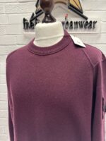 C.P. Company 047A Knitwear lambswool GRS pull over in Bordeaux 790 - XL / p2p 24” - Image 4