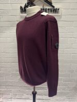 C.P. Company 047A Knitwear lambswool GRS pull over in Bordeaux 790 - XL / p2p 24” - Image 5