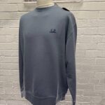 Cp Company 060B Brushed Emerized Diagonal Fleece Sweatshirt in Blue