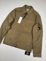 C.P COMPANY 256A Nylon Doube Weave Overshirt in vintage khaki - Image 4