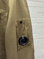 C.P COMPANY 256A Nylon Doube Weave Overshirt in vintage khaki - Image 9