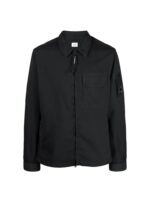 C.P COMPANY 256A Nylon Doube Weave Overshirt in Black - Image 4