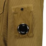 C.P COMPANY 256A Nylon Doube Weave Overshirt in vintage khaki - Image 2