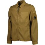 C.P COMPANY 256A Nylon Doube Weave Overshirt in vintage khaki