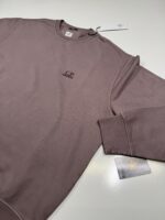 Cp Company 153A Brushed Emerized Diagonal Fleece Sweatshirt in Purple Dove Mauve. - Image 11