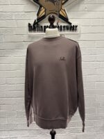 Cp Company 153A Brushed Emerized Diagonal Fleece Sweatshirt in Purple Dove Mauve. - Image 12