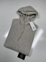 C.P. Company 149A Knitwear Hooded lambswool GRS pull over-  Melange Grey - Image 3