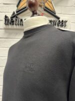 Cp Company 060B Brushed Emerized Diagonal Fleece Sweatshirt in Black   -   Medium / P2P 23”