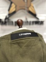 CP Company 025A Diagonal Raised Fleece Hood Open Zipped Sweatshirt in Green  - Small / 21” p2p - Image 7