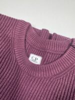 C.P. Company 044A Wool crew neck full rib pull over in potent purple  - Large / P2P 22” - Image 2