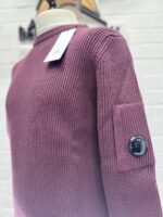 C.P. Company 044A Wool crew neck full rib pull over in potent purple  - Large / P2P 22” - Image 8