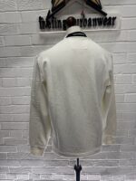 CP COMPANY 023A Diagonal Raised Fleece Crew neck Sweatshirt in White   -   Medium / P2P 21” - Image 6