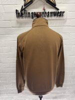 CP company 059A  Light Fleece 1/4 zip Sweatshirt in Brown - Image 8