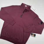 CP company 059A  Light Fleece 1/4 zip Sweatshirt in Potent Purple