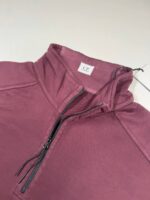 CP company 059A  Light Fleece 1/4 zip Sweatshirt in Potent Purple - Image 2