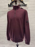 CP company 059A  Light Fleece 1/4 zip Sweatshirt in Potent Purple - Image 5