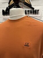 CP COMPANY 031A 30/1 Jersey T-shirt in Pumpkin Orange - Image 2
