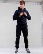 C.P. Company 162A Armored Stretch Satin Hooded Buttoned Overshirt in Black Sand / 995 - Image 3