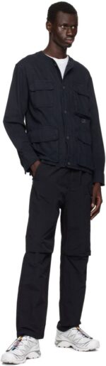 C.P. Company Armored Stretch Buttoned Overshirt in Navy. - Image 10