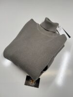 C.P. Company 184A Turtleneck Full Rib merino wool pull over in Vintage Khaki - Image 3