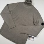 C.P. Company 184A Turtleneck Full Rib merino wool pull over in Vintage Khaki
