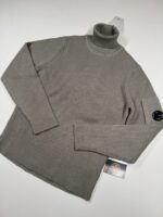 C.P. Company 184A Turtleneck Full Rib merino wool pull over in Vintage Khaki
