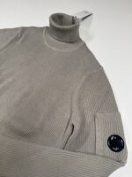 C.P. Company 184A Turtleneck Full Rib merino wool pull over in Vintage Khaki - Image 4